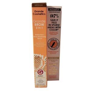 Grande Cosmetics Grande Brown 2in1 Tinted Gel Brow Enhancing Serum Medium 3.5mL